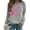 Breast cancer awareness shirts-Gray, variant on Homenesgenics Breast Cancer Ribbon Shirts Women's Casual Solid Color Breast Cancer Long Sleeve Round Neck Sweatshirts Pink XXL