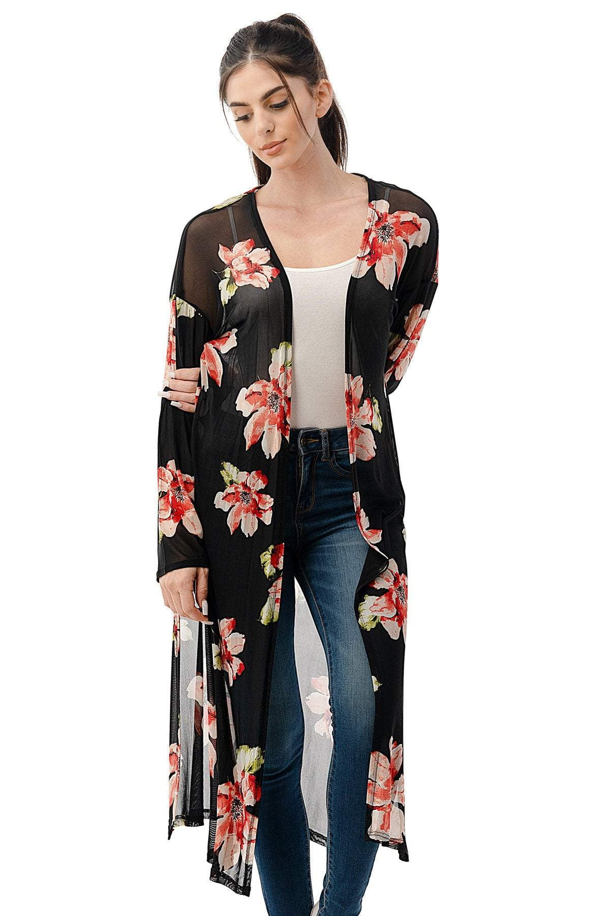 floral light cardigan