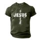 thumbnail image 2 of Camisa Casual de Cuello de la Tripulación de la Impresión de Pascua de Manga Corta de Verano Top Ligero de Poliéster para los Hombres, Camiseta de Manga Corta para el Uso Diario de Primavera Verano, 2 of 8