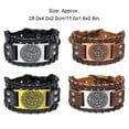 thumbnail image 4 of Sonducket Brazalete de cuero Pulseras punk Pulseras Accesorio de moda Type6 NO6, 4 of 6