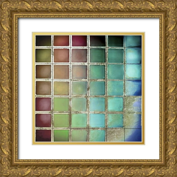 Sommers, Mindy 26x26 Gold Ornate Wood Framed with Double Matting Museum Art Print Titled - Color Chart IV