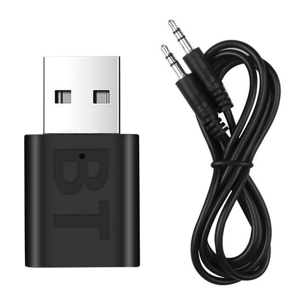Receptor de audio para automóvil Adaptador de música V5.0 compatible con Bluetooth Receptor estéreo USB de 3,5 mm para oficina en casa Kearding EL000729-00