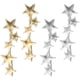 thumbnail image 5 of 2 pares Pendientes de estribles Pendientes de oretes de rastreadores Minimalistas Joyas Star Earper, 5 of 6