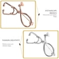 thumbnail image 2 of MasteelfCA 4 Pcs Broche Design Echomètre Mode Concise Rétro Unique Décoration Exquise Cadeau Épingle à Poitrine (Noir, Or, Argent, Or Rose), 2 of 7