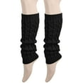 thumbnail image 4 of Fgnfyis Retro Knitted Leg Warmers Crochet Long Boot Socks Christmas Thickened Warm Socks for Women Adult Party Dance Yoga Knee High Stockings Black, 4 of 5