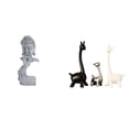 thumbnail image 1 of Estatua de Buda,Estatua de Buda Gautama para interiores y exteriores.,Estatua de ciervo alce,Estatua de jirafa de cerámica,adorno moderno para decoración del hogar,Figuras de jirafas de, 1 of 8
