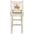 thumbnail image 4 of Homestead Collection Barstool w/ Back, w/ Laser Engraved Bronc Design, Ready to Finish, 4 of 11
