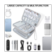 thumbnail image 4 of Organizador de electrónica de viaje, estuche para cables de viaje - Gris, 4 of 5