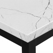 FurniFact Modern Faux Marble Dining Table – Off-White Kitchen & Dining Room Tables