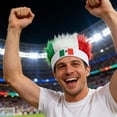 thumbnail image 4 of Sombrero mexicano con diadema peluda, diadema peluda verde, tocado para el cabello, disfraces mexicanos para mujeres, hombres, fiestas deportivas, gorra de fibra de poliéster, 4 of 5