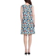 thumbnail image 3 of FORMRS Summer Dress for Women Loose U Neck Sleeveless Midi Beach Sundresses with Pockets, Blue Cute Train Pattern, 3 of 8