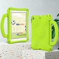 thumbnail image 5 of Allytechgroup iPad 9.7" 5th 6th Gen Case, iPad Air 1 2 Case, Kids Friendly Shockproof EVA Rubber Hand Stand Cute Football Design Bumper Lightweight Case Cover for Apple iPad 2017/2018, Grassgreen, 5 of 5