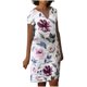 thumbnail image 1 of Vestido estampado floral con cuello en V de manga corta informal de verano para mujer a la moda Fridja  qw6488, 1 of 5