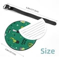 thumbnail image 5 of 2Pcs Leather Round Cactus Cruise Luggage Tag with Privacy Cover and Name ID Tag - Suitable for Travel Handbags Backpacks School Bags Luggage Tags, 5 of 7