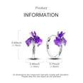 thumbnail image 3 of NARMO Original 925 Sterling Silver Iris Flower Hoop Earrings for Women Jewelry Making, 3 of 5