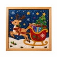 thumbnail image 2 of DIY Christmas Fabric Art Painting Kit, 3D Christmas Fabric Poke Art Kit with Frame & Tools, No-Sew Kinusaiga Style Holiday Craft for Adults, Beginners, Xmas Wall Decor Gift, 7.87 x 7.87 in, 2 of 7