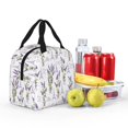 thumbnail image 4 of Yiaed Lavender Flowers Print Insulated Lunch Bag Reusable Cute Tote Lunch Box, Leakproof Cooler Lunch Bags for Work Office Travel School Picnic, 4 of 5