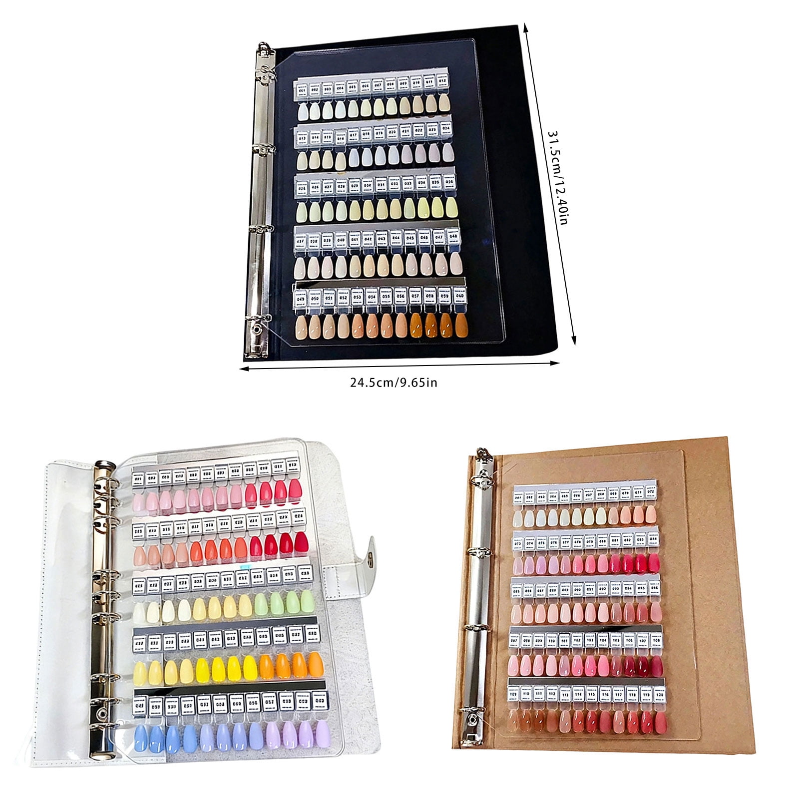 Organized Nails Swatches Book Systems for Professional and Enthusiasts Including Numbered Tips