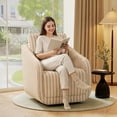 thumbnail image 6 of Bonzy Home 360° Swivel Accent Chair, Fully Assembled Mid-Century Modern Barrel Chair with 23.6" Wide Seat, 350 lbs Capacity for Living Room and Office, 6 of 8