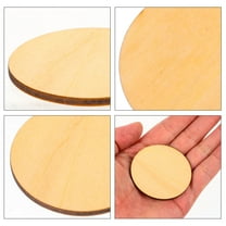 DEEPCRAFF Blank Unfinished Wood Rounds Khaki 100Pcs 2x2in