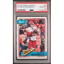 Patrick Mahomes 2018 Panini Classics Football Card #49 Graded PSA 10