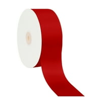 LaRibbons 2 1/4" Red Double Face Satin Ribbon, 50 Yards