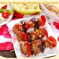 thumbnail image 4 of Uxcell 100-Pack Palillos de Cóctel, Palillos de Bambú Elegantes de 4.7 Pulgadas para Barbacoa/Charcutería/Bebidas/Frutas [Multicolor, Perla de Mariposa], 4 of 6