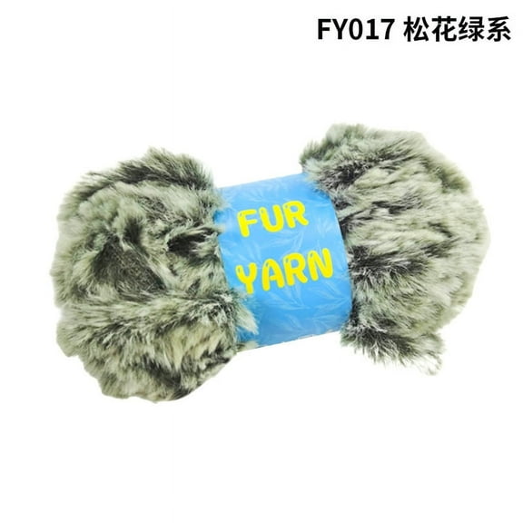 XmhyTop 1 Skeins Super Soft Fur Yarn Chunky Fluffy SoftFaux Fur Yarn for Crochet Knit-Total Length 1×30m(1×33yds,50g×1)-J