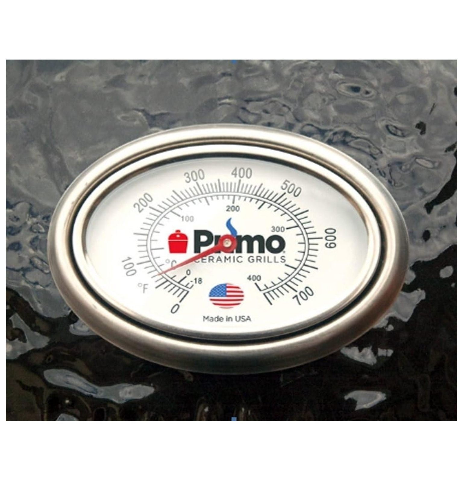Grill Thermometer and Bezel Combo forCeramic Grills - Now 200% Larger and Ability to Calibrate