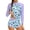 Purple, variant on WOXIHUAN Girls 2 Pieces Rash Guard Swimsuit Long Sleeve Tankini with Shorts Printed Swimwear Purple 8-9 Years