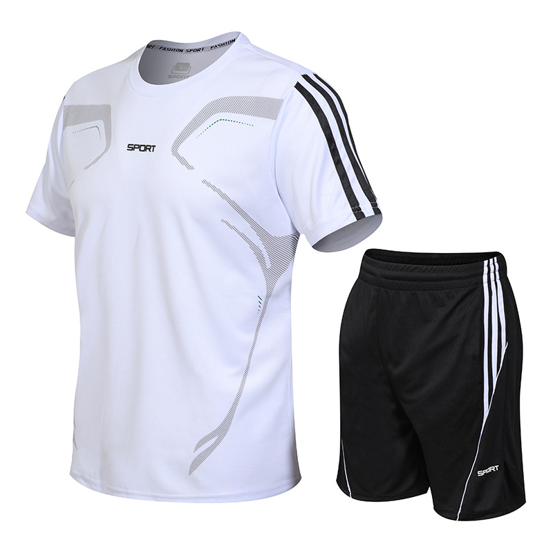 Sports and Leisure Suit Men's Summer Workout Short Sleeve T-shirt Men's ...