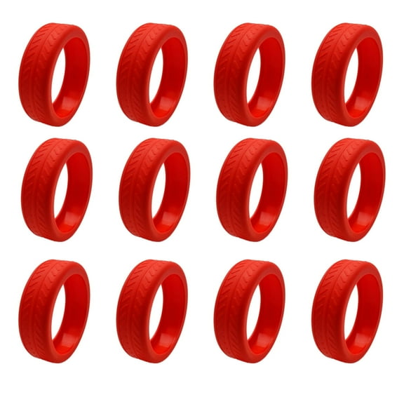 LAMIRO 12Pcs Luggage Wheel Cover Made from Premium Silicone for Noise Reduction and Durability Noise-Reducing Suitcase Wheel Covers Red