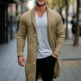 thumbnail image 2 of uikmnh Fuzzy Long Leopard Men Sleeve Sweaters Cardigan Sweater Knit Front Open Casual Sweater, 2 of 5