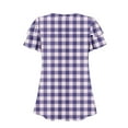 thumbnail image 4 of Camisas de Cuello de Tripulación de Manga Corta para las Mujeres Plisado Mangas de Ruffle, Cuello Redondo Casual Primavera Y Blusa de Verano, 4 of 7