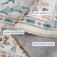 thumbnail image 2 of Toyoso 9x12 Area Rug Living Room Rugs - Vintage boho Decor Floral Area Rugs for Bedroom Dining Room Machine Washable Farmhouse Floral Carpet- Teal, 2 of 8