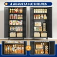 thumbnail image 5 of MIIIKO Storage Cabinet with Doors, Metal Pantry Cabinet, Tall Kitchen Storage Cupboard with 4 Shelves, Freestanding Cabinet for Laundry Room, Garage and Bathroom, 5 of 8