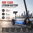 thumbnail image 3 of AJOOSOS X48 Scooter Eléctrico con Asiento para Desplazamientos, Potencia de Motor de 48V 1000W, Velocidad Máxima de 35 mph, E-scooter Plegable para Adultos, Certificado UL2272, 3 of 9