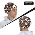 thumbnail image 6 of Rocae Guitar Skull record for Beanies Hats for Men Women Warm Chunky Knit Hats Winter, 6 of 7