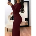 thumbnail image 5 of Women'S Two Piece Loose Casual Clothing Fall and Winter Home Suit Wine Red S, 5 of 8