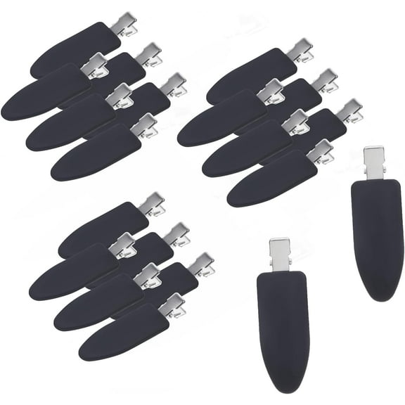 20Pcs Hair Clips for Styling,Sectioning No Crease and Bend Pin Curl Clips for Women Makeup Beautyworks,Bangs,Hollywood Wave Curls Make of Creaseless Clip Application Girls Curling Accessories (Black)