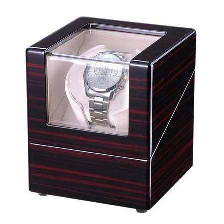 Single Motor Automatic Double/Single Watch Winder Display Box Storage Case Organizer Polish Wooden for Wristwatch
