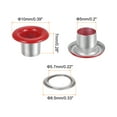 thumbnail image 2 of Unique Bargains 100 Pcs Œillets 1/5 Pouce (5mm) Trou d'Identification Métal Auto-Adhésif avec Rondelles pour Cuir Rouge, 2 of 7