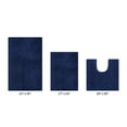 thumbnail image 3 of Better Trends 3 Piece Bathroom Rug Set 100% Polyester Bath Rug, Water Absorbent Non-Slip Bath Mat Machine Washable Micro Plush Collection - Navy, 3 of 6