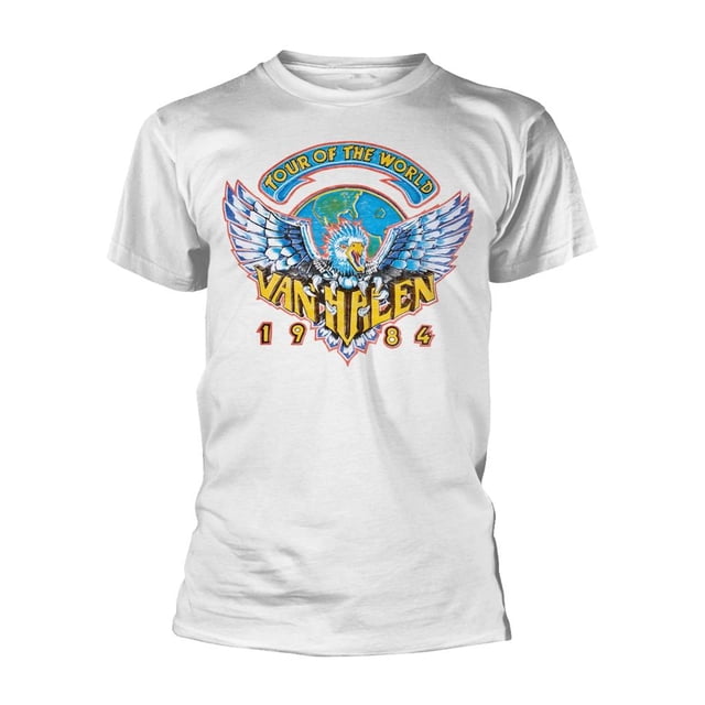 Van Halen - Camiseta Tour Of The World '84 para Adultos Unisex (Blanco)