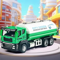 ToyKingdee Die-cast Mini Garbage Truck Toy, Metal Trash Truck Vehicles, Friction Powered Recycling, Tankers, Alloy Dump Model Toy