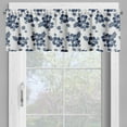 thumbnail image 4 of Ambesonne Hawaii Valance & Curtain, Monochrome Flower Art, 55"x30", Navy Blue White, 4 of 6
