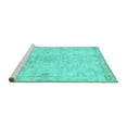 thumbnail image 2 of Ahgly Company Machine Washable Indoor Rectangle Persian Turquoise Blue Traditional Area Rugs, 8' x 10', 2 of 4