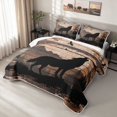 thumbnail image 3 of Erosebridal Wolf Quilt Full, Howling Moon Full Bedspread Sets, 3 Pieces 1 Coverlet and 2 Pillowcases, 3 of 7