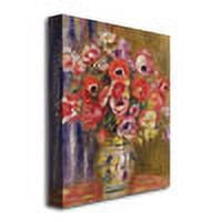 Trademark Fine Art "Vase of Tulips and Anemones" Canvas Wall Art by Pierre Renoir