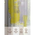 thumbnail image 6 of Yellow Grey Abstract Sheer Curtains 45 Inches Long 2 Panels Modern Graffiti Light Filtering Semi Sheer Window Curtains Drapes for Bedroom Living Room 52"x45", 6 of 7